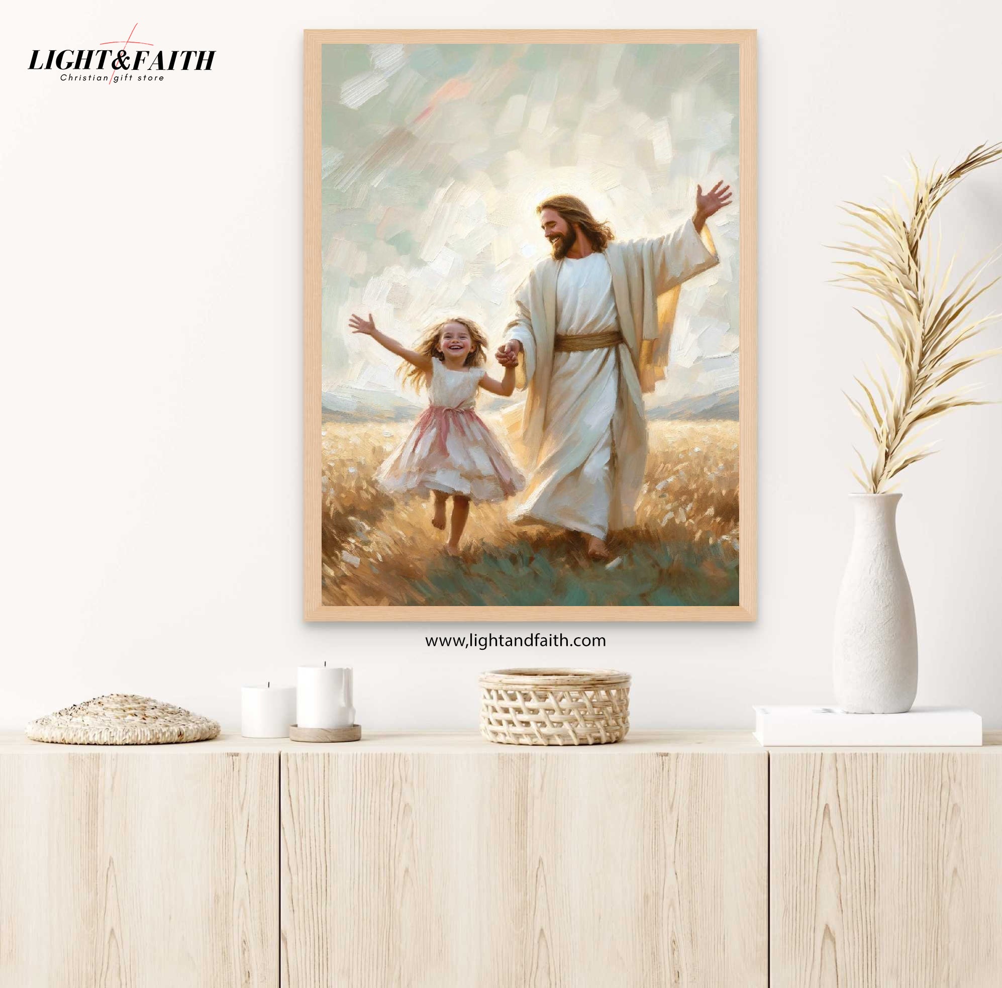 A Day for Dancing Poster, Christian Poster, Jesus with Girl, Jesus Dancing With Little Girl Poster, Bible Art Poster